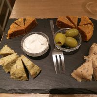 Cheese platter at MyRaw Cafe in Prague