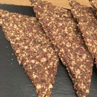 Raw bread from avocado tartare  at MyRaw Cafe in Prague