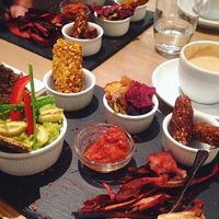 full english at MyRaw Cafe in Prague