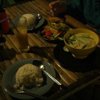 Coconut chilli and tofu with green beans at Peace Paradise Restaurant in Koh Jum