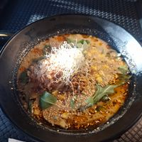 Garlic miso ramen at Redwhite Boneless Ramen in New York