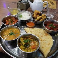 Punch thali at Auroville Cafe in St Petersburg