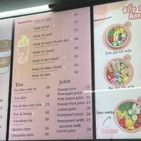 Menu on display   at Bếp nhà Anna in Da Nang