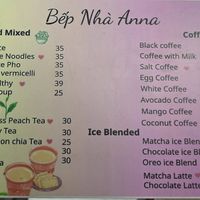 Menu   at Bếp nhà Anna in Da Nang