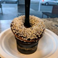 Coconut cookies and cream with a doughnut at Giapo in Auckland