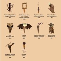 Menu board of special cones   at Giapo in Auckland