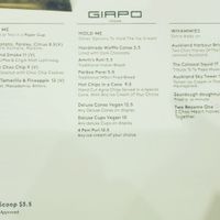 Vegan menu at Giapo in Auckland