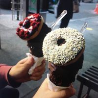 Ice cream with vegan donut  at Giapo in Auckland