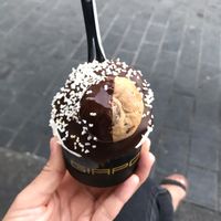 Vegan ice cream with vegan chocolate and cookie! at Giapo in Auckland