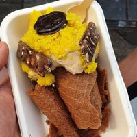 Vegan Hazelnut Ice Cream with Almond Cake Coating at Giapo in Auckland