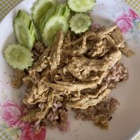 Fried pork with garlic and chili! at Jay in Mae Hong Son