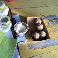 Coco bitterballen at Roots Rock Kitchen in Utrecht