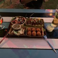 Salad, saté, gyoza’s, bitterballen at Roots Rock Kitchen in Utrecht