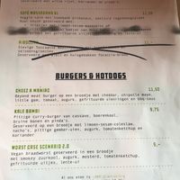 Menu 1 at Roots Rock Kitchen in Utrecht