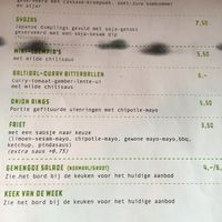 Menu 2 at Roots Rock Kitchen in Utrecht