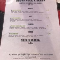 Menu august 2020 at Roots Rock Kitchen in Utrecht