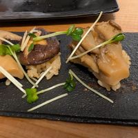 Mushroom nigiris at Vegan Sushi BABYLON | 寿司バビロン| in Tokyo