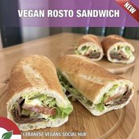 Vegan Rosto sandwich  at Lebanese Vegans Social Hub in Beirut