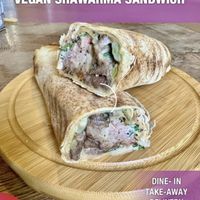 vegan soy shawarma   at Lebanese Vegans Social Hub in Beirut