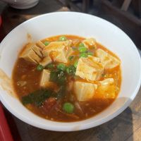 Surprise dish! Tofu in tomato sauce, very good  at El Puente 1 in Arequipa