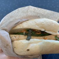 Vegan bahn mi sandwich from grab and go area at DEN - Root Down - TC in Denver