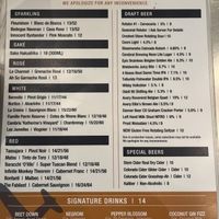 Regular menu   at DEN - Root Down - TC in Denver