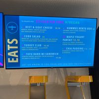 Digital Menu of Items with Water Refill Stations  at DEN - Root Down - TC in Denver