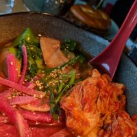 Vegan ramen with tasty kimchi! at DEN - Root Down - TC in Denver
