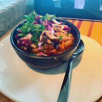 Vegan pozole  at DEN - Root Down - TC in Denver
