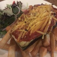 Eggplant & flax schnitzel  at The Golden Vine in Bendigo