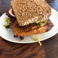 Stulle mit Sojasteak at Kruemelkueche in Duisburg