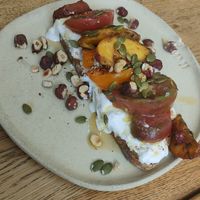 Vegetarian toast at Ummi Mon Amour in Annecy