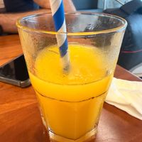Fresh iced orange juice at Chef Falafel in Lausanne