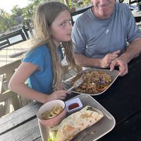 Sooo good vegan pad Thai, and falafel  at Mukunda and Arts in Bocas Del Toro