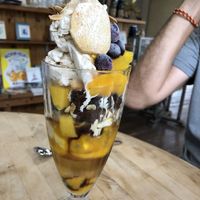 Mango parfait: vegan and delicious  at Cafe Bonheur in Tanabe