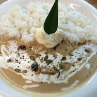Thai green curry at Cafe Bonheur in Tanabe