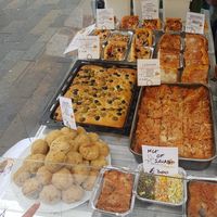 Savoury options at Vegan Sweet Tooth in London