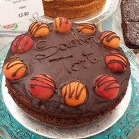 the best vegan sacher torte ever! at Vegan Sweet Tooth in London