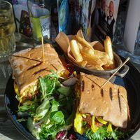 Vegan pastrami sandwich at GOTT in Vestmannaeyjar