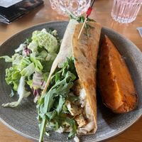 Tofu wrap with sweet potato  at GOTT in Vestmannaeyjar