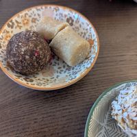 Dessert energy ball type things at Valerijonas in Siauliai