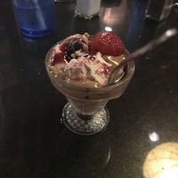 vegan chocolate mousse  at Lost Dog Cafe in Binghamton