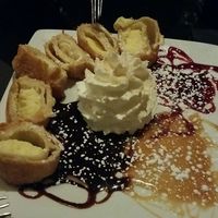Mushishi (deep fried cheesecake w/ dipping sauces) at Lost Dog Cafe in Binghamton