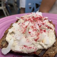 Bread with banana spread at Moyome in Krems An Der Donau
