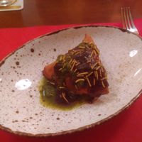 Vegan samosas; we shared them and each got one individually - thoughtful! at Imlee in Bochum