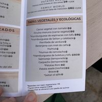 Menue November 2023  at Mar Robles in Almeria