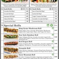 Vegetarian rolls (most are vegan)  at Hida Japanese Sizzling Skillet & Grill in Denver