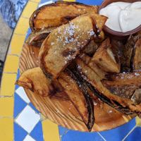 Wedges and garlic mayo at Dibble &Grub in Isles Of Scilly