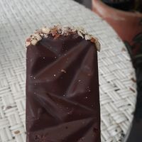 Vegan dark chocolate and turkish fig ice cream (BOMB) at Mercado Verde - Pacites Alberdi in Montevideo