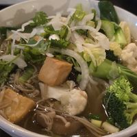 Vegan Vegetable tofu Pho in mushroom broth at Pho Ninh Kieu in Parsippany